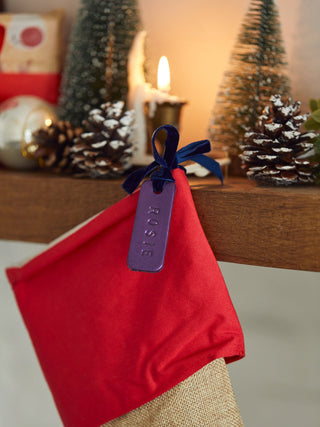 Christmas Eve Basket Leather Tag