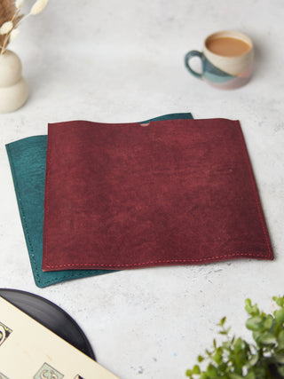 Handmade Luxury Leather Vinyl Sleeve