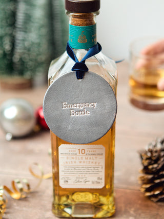 Large Luxury Leather Bottle Tag