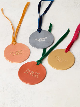 Large Luxury Leather Bottle Tag