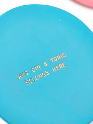 Personalised Hashtag leather Coaster