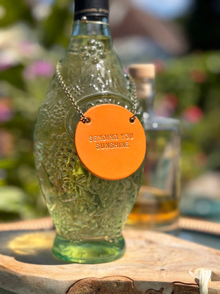 Summer Custom Leather Bottle Tag