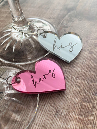 Valentines Day Melting Heart Wine Glass Charm, perfect for Anniversaries.