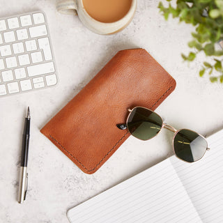 Handmade Leather Glasses Case.