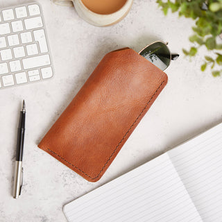 Handmade Leather Glasses Case.