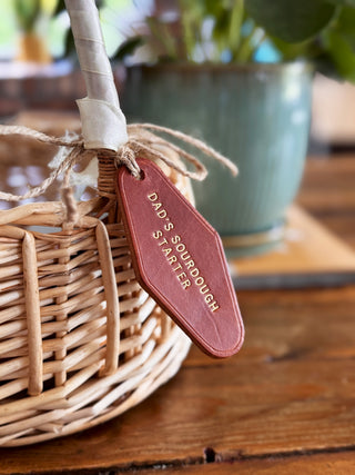 Personalised Leather Diamond Label For Dad