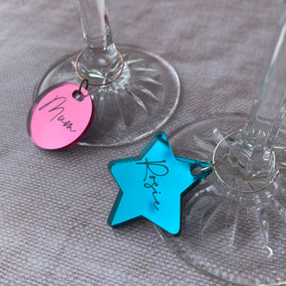 Circle Personalised Wine Glass Charms