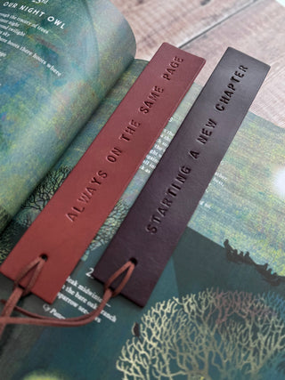 Personalised Luxe Leather Bookmark- Gifts for bookworms, gifts for teachers.