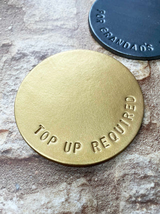 Christmas Metallic Hand Stamped Leather Coasters