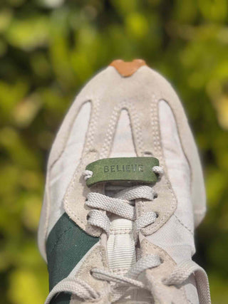 Pair of Personalised Leather Trainer Labels