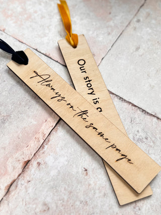 Wooden Engraved Personalised Bookmark