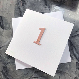 Simple and elegant personalised 1st Birthday card