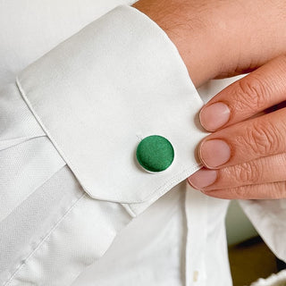 Pure Silk Covered Cufflinks