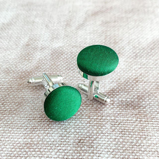 Pure Silk Covered Cufflinks