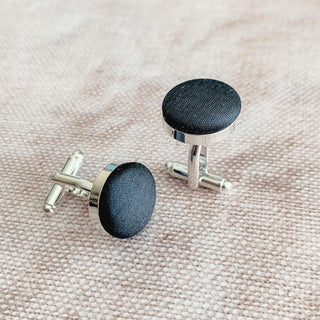Pure Silk Covered Cufflinks