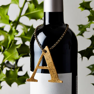 Monogram Leather Bottle Tag