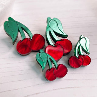Cherry Earring Studs by Bright Smoke