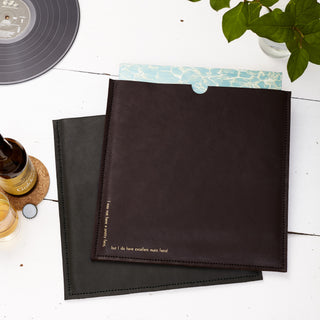 Personalised Leather Vinyl Sleeve