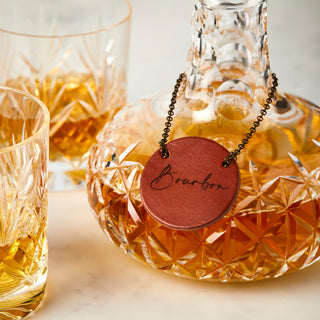 Laser Engraved Leather Bottle Tag