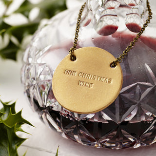 Metallic Personalised Leather Bottle Tag