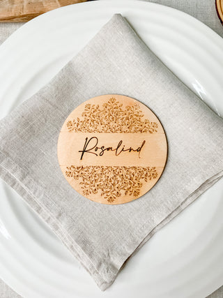 Mandala Wooden place setting