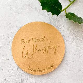 Metallic Christmas Leather Coaster