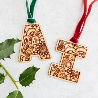 Monogram Wooden Christmas Decoration