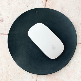 Midnight Blue luxury leather mouse mat