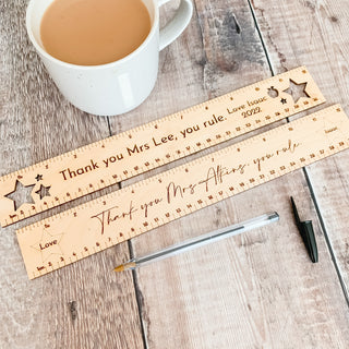 Wooden Ruler, Gift For Teachers
