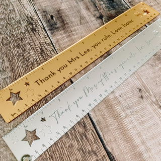 Metallic Acrylic Ruler, Gift For Teachers