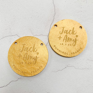 Bespoke wedding gold medals