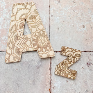 Chunky Detailed Wooden Letter