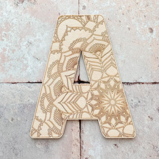 Chunky Detailed Wooden Letter