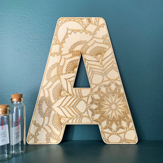 Chunky Detailed Wooden Letter
