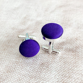 Pure Silk Covered Cufflinks