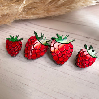 Raspberry Earring Studs by Bright Smoke