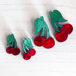 Cherry Earring Studs by Bright Smoke
