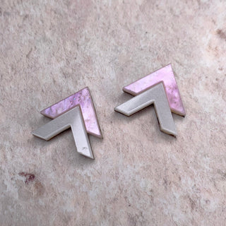Chevron studs with glitter detail by Bright Smoke