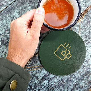 A green tea coaster is a perfect gift for tea-drinkers