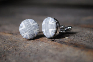 Shades Of Grey Union Jack Cufflinks