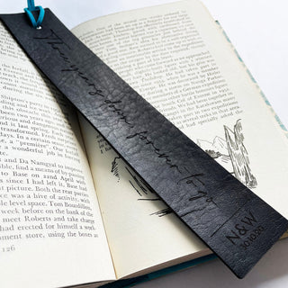 Personalised Leather Bookmark, Reading Gift, Third Anniversary Gift, Father's Day Gift