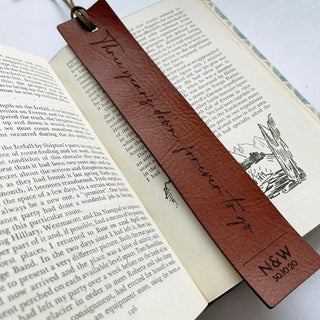 Personalised Leather Bookmark, Reading Gift, Third Anniversary Gift, Father's Day Gift