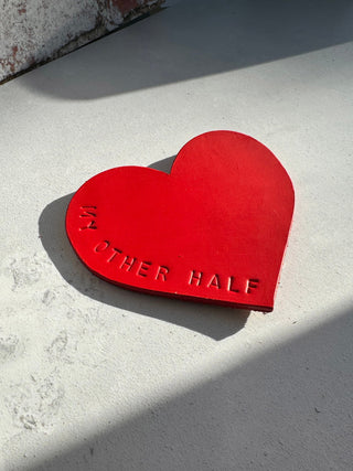 Personalised Leather Love Friendship Heart Coaster, perfect mother's day gift.