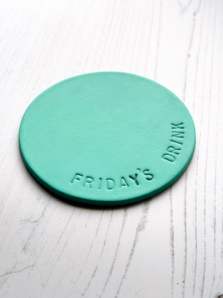 Metallic Hand Stamped Leather Coasters - Gifts for the home, new home gifts, mothers day gift, personalised home office gift