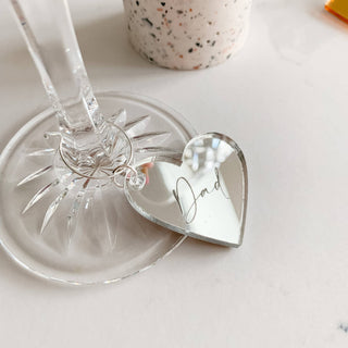 Heart personalised glass charm