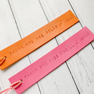 Personalised Teacher's Painted Bookmark