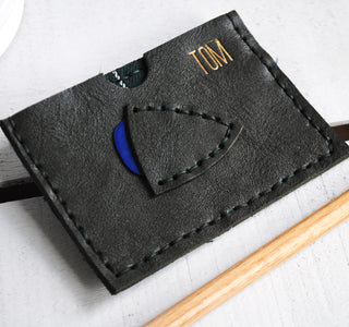 Forest Green plectrum and card holder.