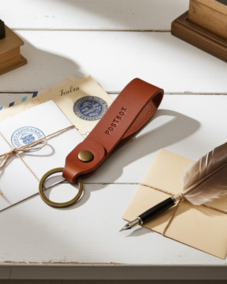 Handmade Mini Text Leather Keyrings
