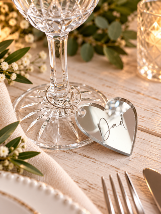 Heart personalised glass charm