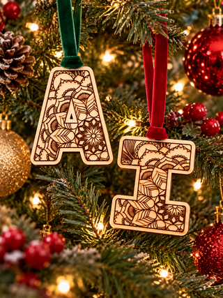 Monogram Wooden Christmas Decoration